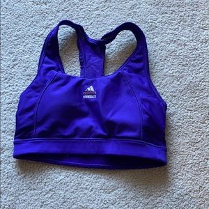 Purple adidas sports bra